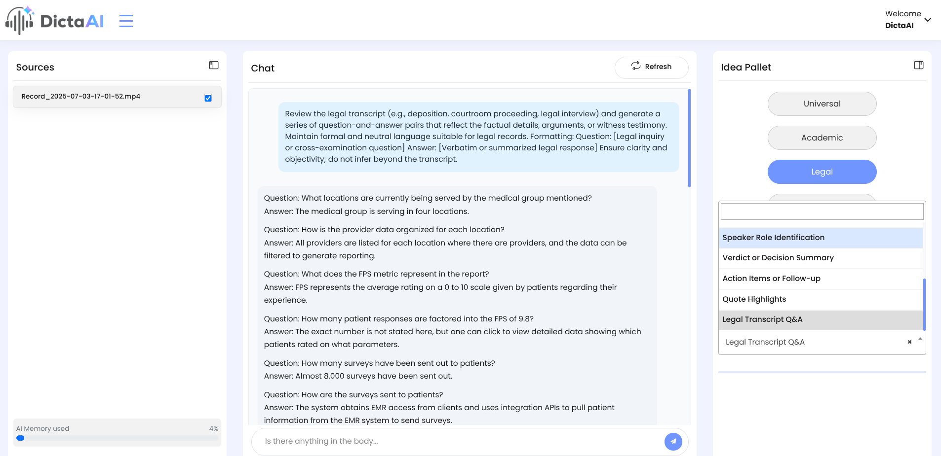 Legal Analytics Tool DictaAI