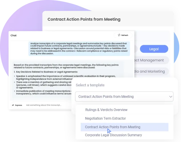 Contract Action Points from Meeting