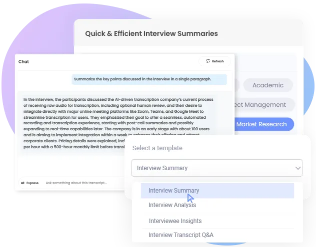 Quick & Efficient Interview Summaries