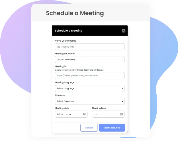 Schedule a Meeting