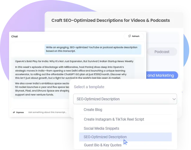 Craft SEO-Optimized Descriptions for Videos & Podcasts