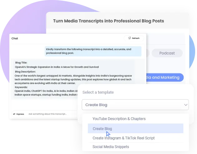Turn Media Transcripts into Professional Blog Posts 